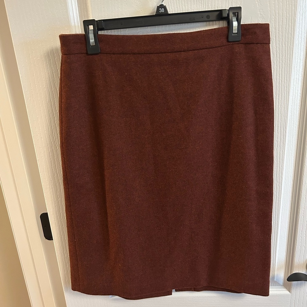 Pure Collection Rich Brown Pencil Skirt